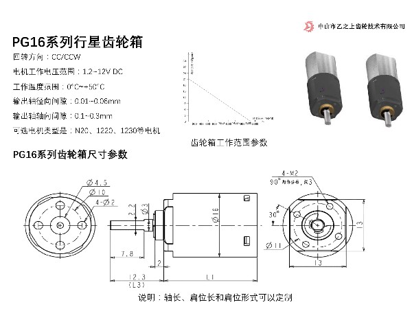 PG16系列行星齒輪電機